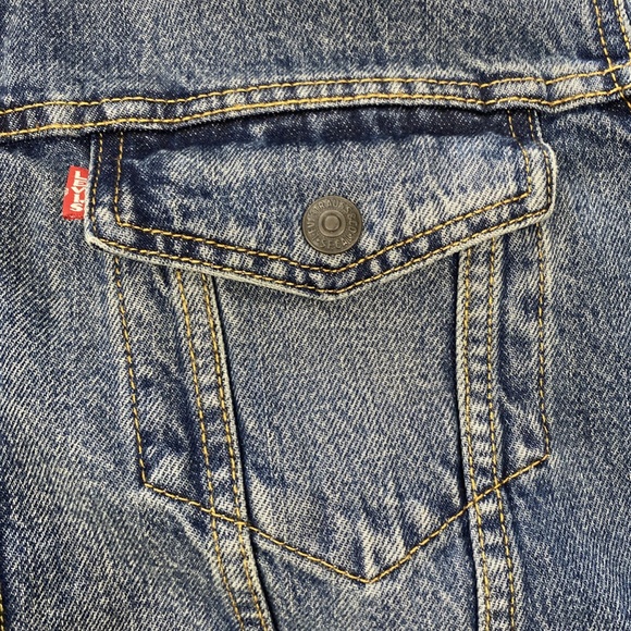 NWT mens size large Levis Trucker Jacket with Sherpa Lining 16365-0128 - Picture 4 of 6